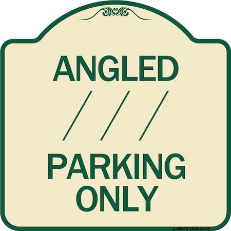 Signmission Angle Parking W/ Bidirectional Arrow 1 Heavy-Gauge Aluminum Sign, 18" x 18", TG-1818-24346 A-DES-TG-1818-24346